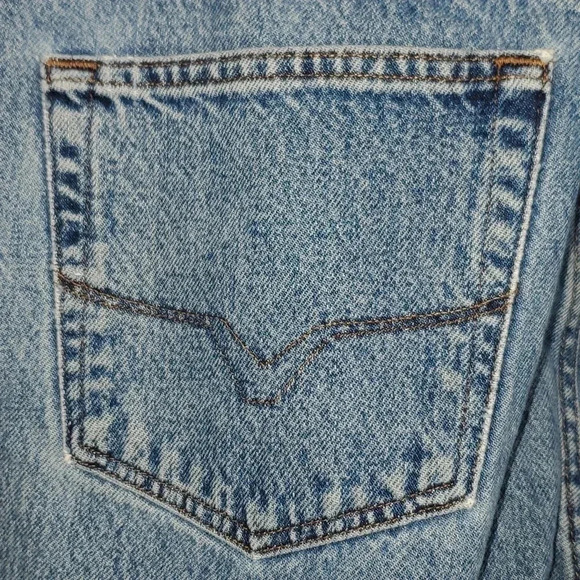 Harley Davidson Genuine Motorclothes Blue Straight Leg Jeans Mens Zip Size 36x32 - Picture 4 of 14